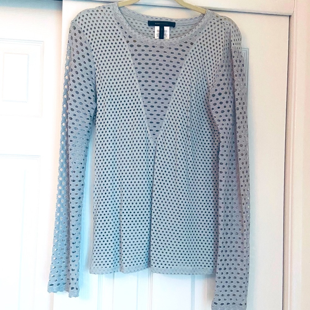 BCBG Stretch Lace Top